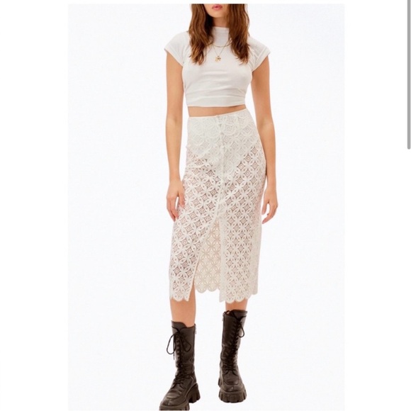 For Love And Lemons Dresses & Skirts - For Love And Lemons women’s Charmaine Sheer Lace Midi Skirt Size M